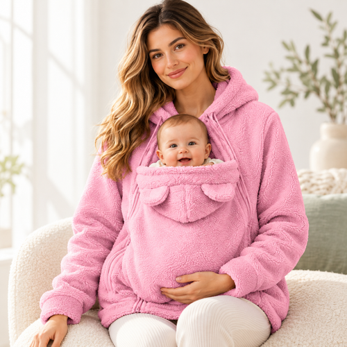 CuddleClose™ Fleece Baby Pouch Hoodie